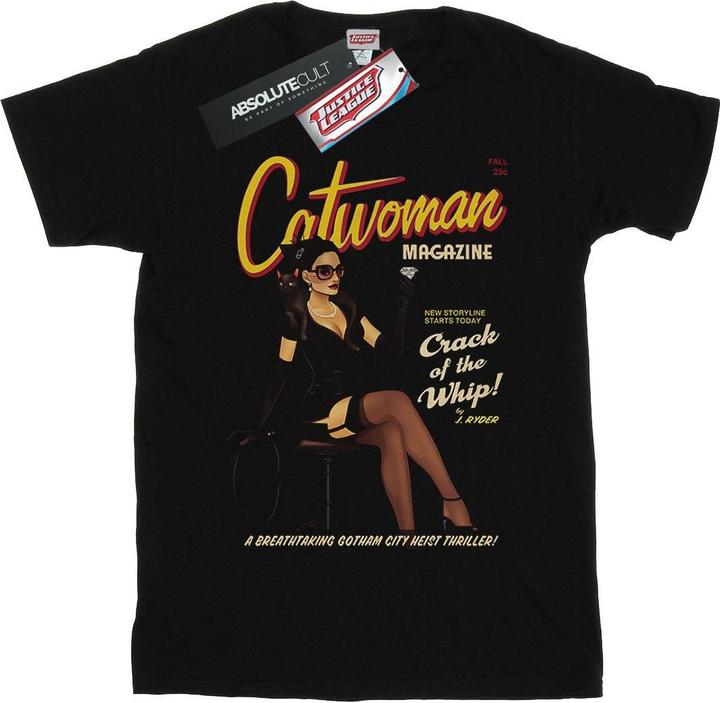 Actual product image Womens/Ladies Catwoman Bombshell Cover Cotton Boyfriend T-Shirt (L)