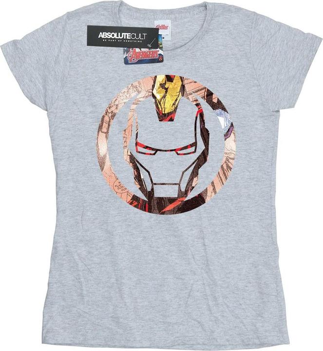 Actual product image Iron Man Womens/Ladies Montage Cotton T-Shirt (S)