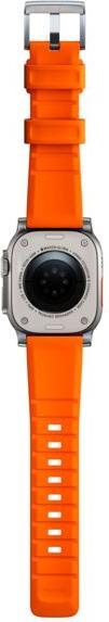 Immagine prodotto Nomad Cinturino rugged -ranneke, Apple Watch 49 / 45 / 44 /, oranssi / hopea (45 mm, 44 mm, 42 mm, 49 mm, Pneumatico)