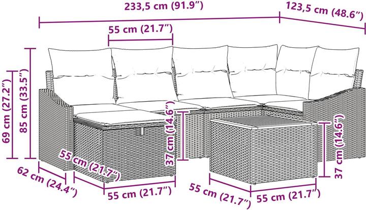 Produktbild vidaXL Gartensofa-set