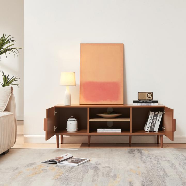 Produktbild En.Casa Fernsehtisch Starvili mit 2 Türen 120x40x45 cm Rostfarben (120 x 40 x 45 cm)