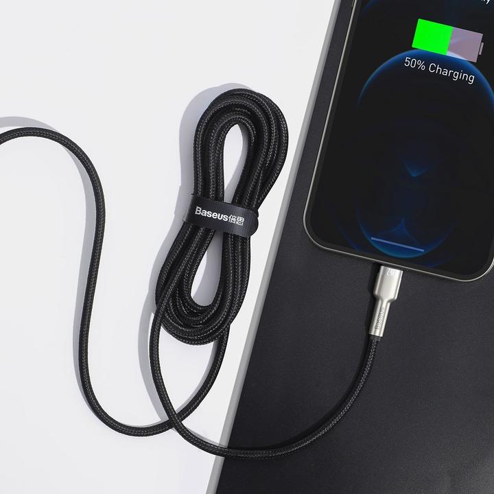 Image du produit Baseus Câble USB pour Lightning Cafule, 2.4A, 2m (noir) (2 m)