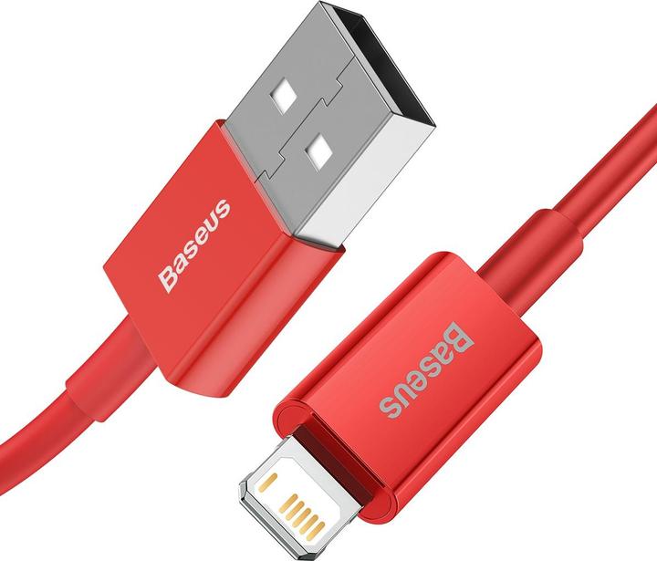 Productafbeelding Baseus Superior Series Kabel USB naar iP 2.4A 1m (rood) (1 m, USB 2.0)