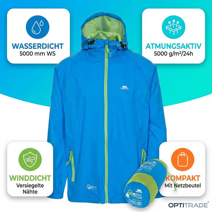 Actual product image Trespass QIKPAC Rain Jacket JKT TP75 (M)