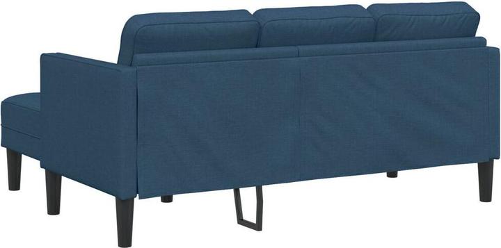 Produktbild vidaXL Sofa 3-Sitzer L-Form Blau 160 cm Stoff (3-Sitzer, Ecksofa)