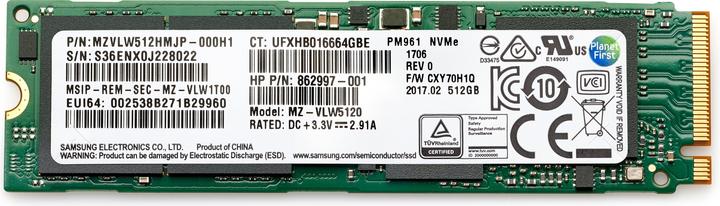 Produktbild HP 1fu88aa#Ac3 (512 GB, M.2 2280)