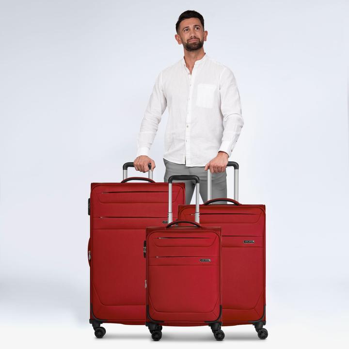 Produktbild Worldpack Chicago 4 Rollen Kofferset 3-teilig mit Dehnfalte (186 l)