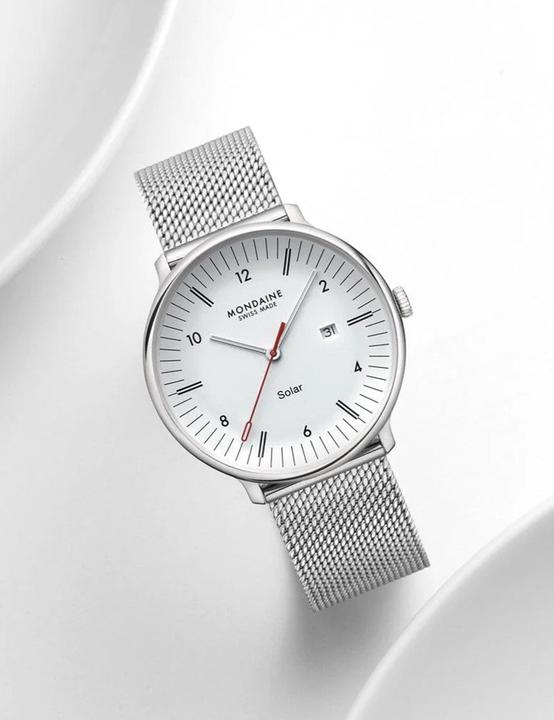 Produktbild Mondaine MLE.41910.SM Herrenuhr Doppio Solar 41mm (Swiss Made, Analoguhr, 41 mm)