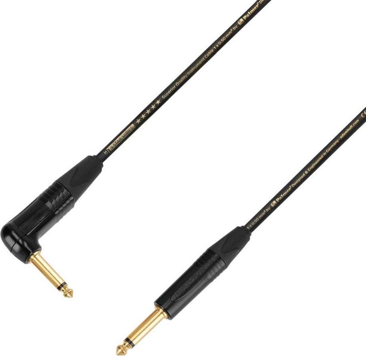 Produktbild Adam Hall 5 STAR IPR PALMER® CABLE - Instrumentenkabel Palmer® & Neutrik® Winkelklinke x Klinke TS | 9 m