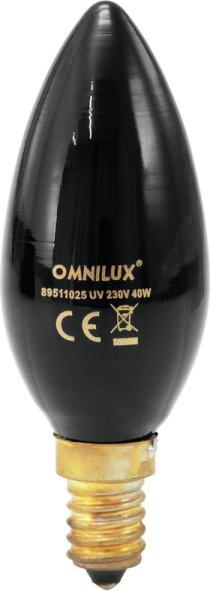 Produktbild Omnilux UV-Lampe E14 C35 Kerzenlampe 4 (40 W, E14)