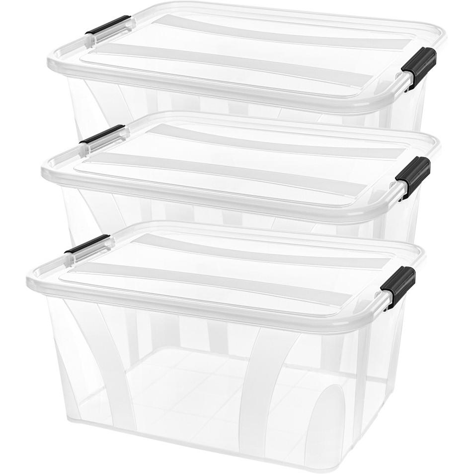 Siena Home, Aufbewahrungsbox, 3 er Set Aufbewahrungsbox 21 l (51 x 38.5 x 15 cm, 31 l)