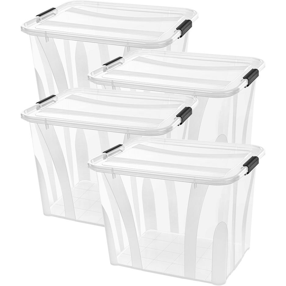 Thumbnail - Siena Home, Aufbewahrungsbox, 4 er Set Aufbewahrungsbox 55 l (51 x 38.5 x 37.2 cm, 79 l)