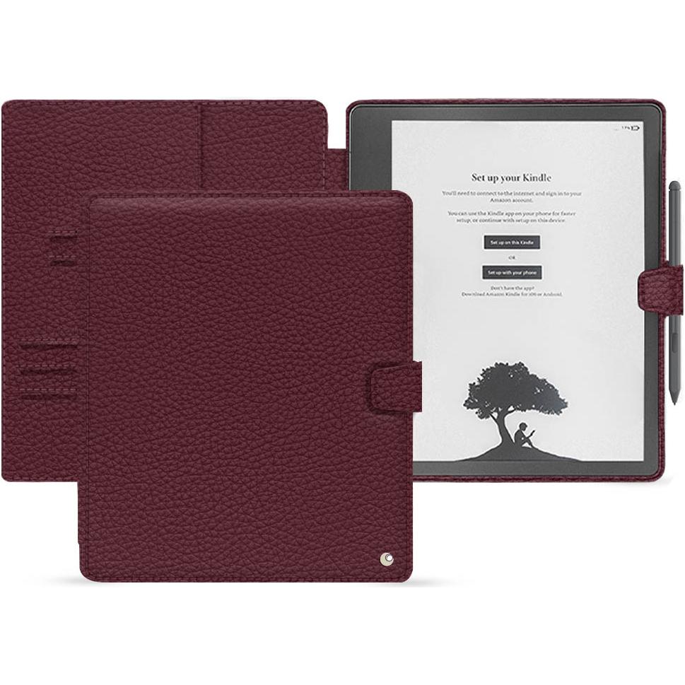 Noreve Lederschutzhülle Amazon Kindle Scribe (Kindle), eReader Zubehör, Violett