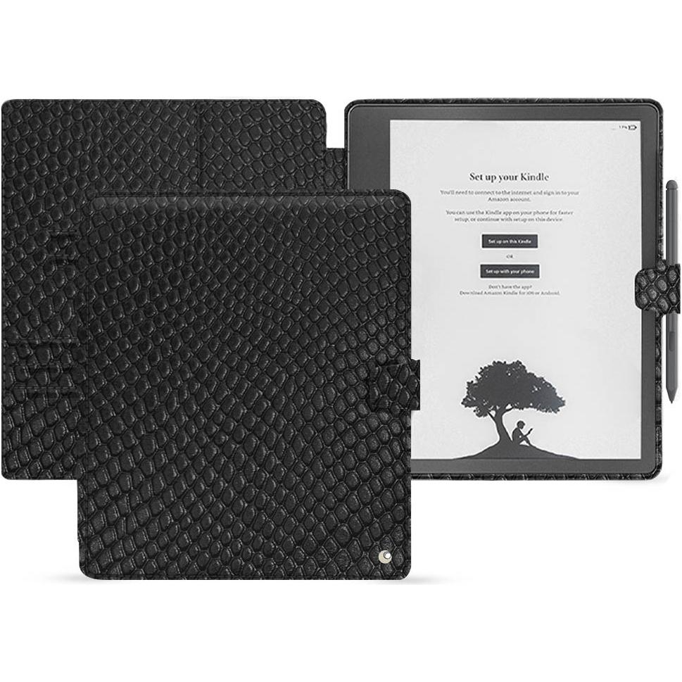 Noreve Lederschutzhülle Amazon Kindle Scribe, eReader Zubehör, Schwarz