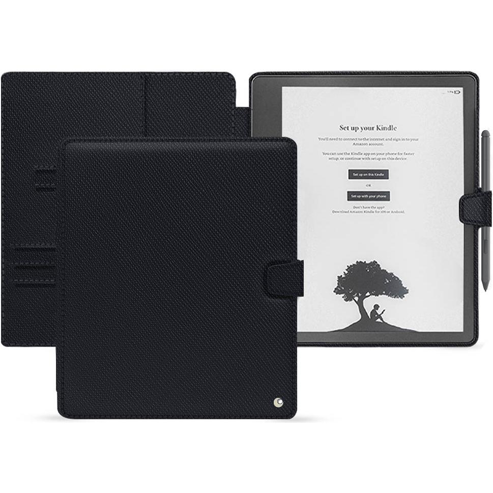 Noreve Lederschutzhülle Amazon Kindle Scribe, eReader Zubehör, Schwarz