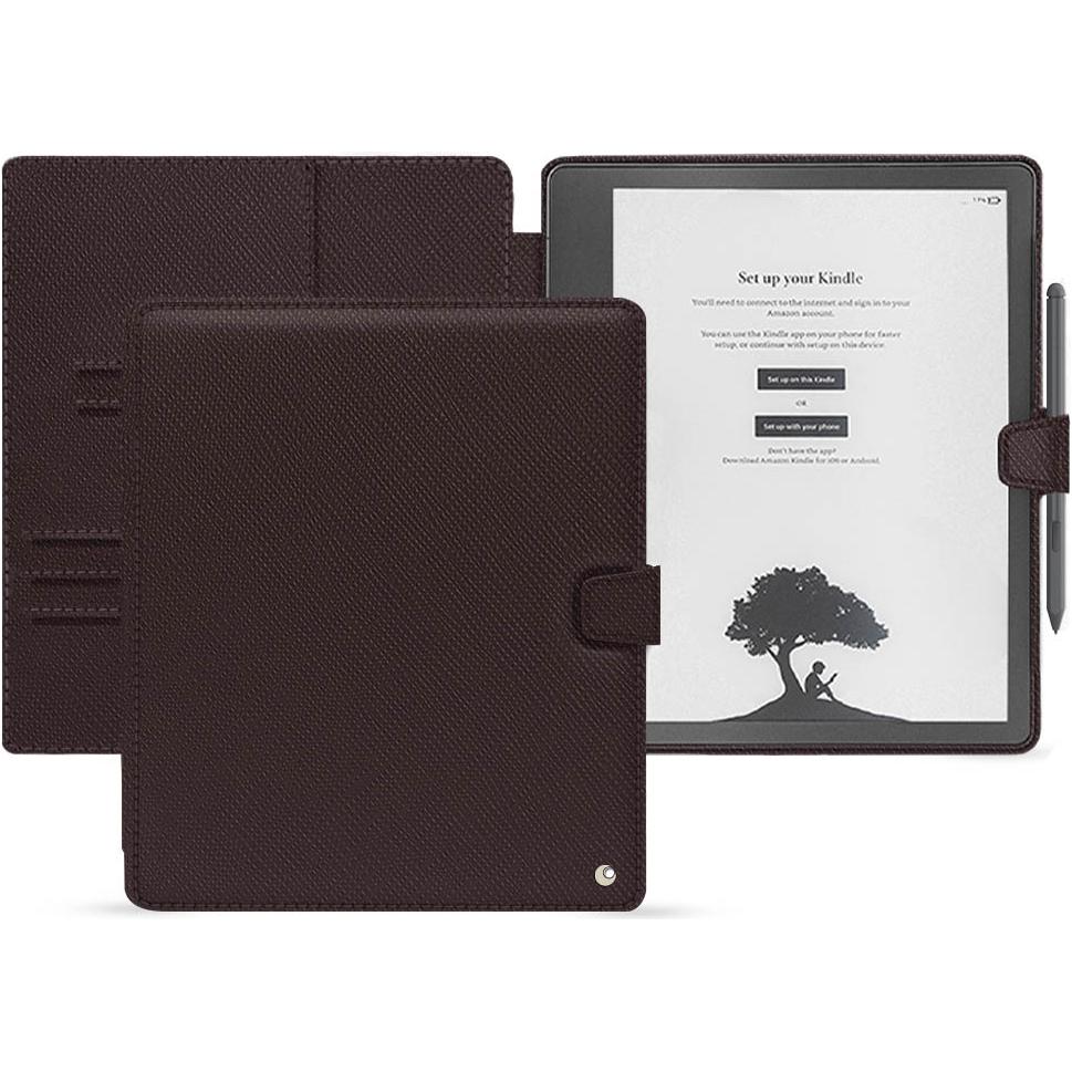 Noreve Lederschutzhülle Amazon Kindle Scribe, eReader Zubehör, Braun