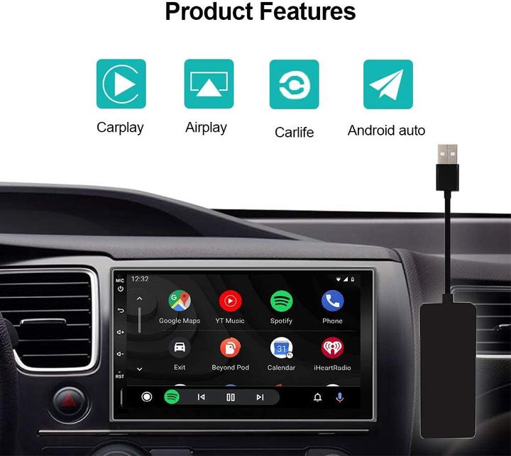 Produktbild Yuntx Wireless USB Android Auto CarPlay Dongle