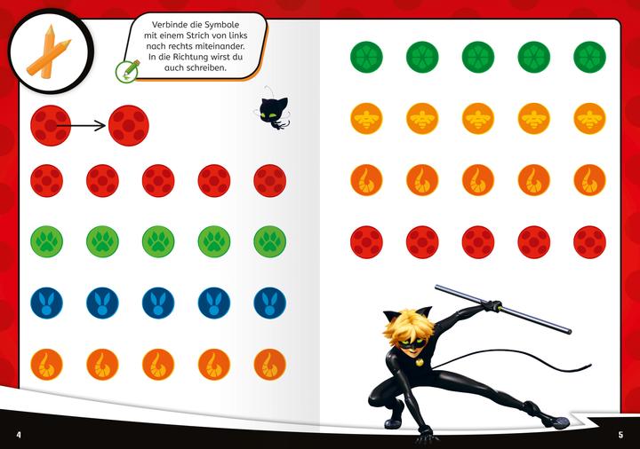 Actual product image Ravensburger Miraculous: Das grosse Vorschulbuch - Buchstaben, Zahlen, Konzentration (German)