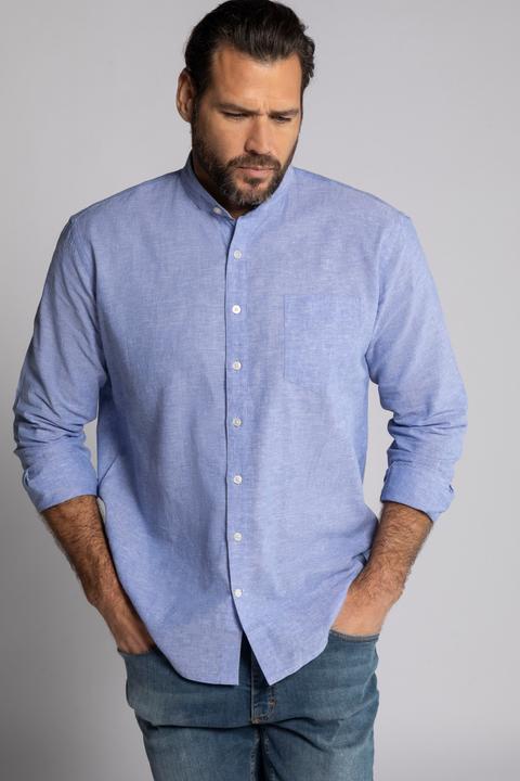 Produktbild JP1880 Hemd, Langarm, Leinenmix, Stehkragen, Modern Fit (7XL)