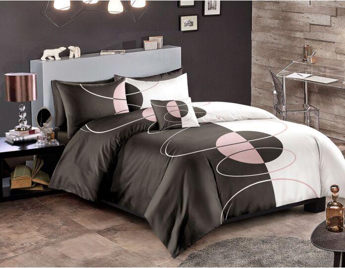 Produktbild Vedia Duvetbezug «Tania» 200 x 210 cm + 2 Kissenbezüge 65 x 65 cm, violett – Garnitur (Bettwäsche Set, 65 x 65 cm, 200 x 210 cm)