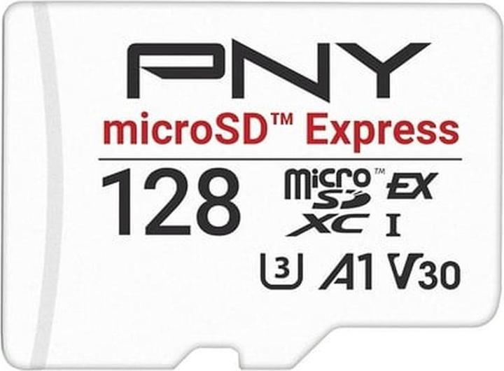 Actual product image PNY SD MicroSD 128GB microSD Express (128 GB, microSDXC, U3, UHS-I)