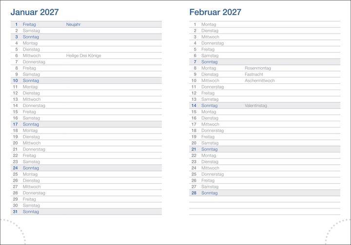 Nährwerte und Zutaten Tages-Cheftimer A6, petrol 2026 (A6, Deutsch)