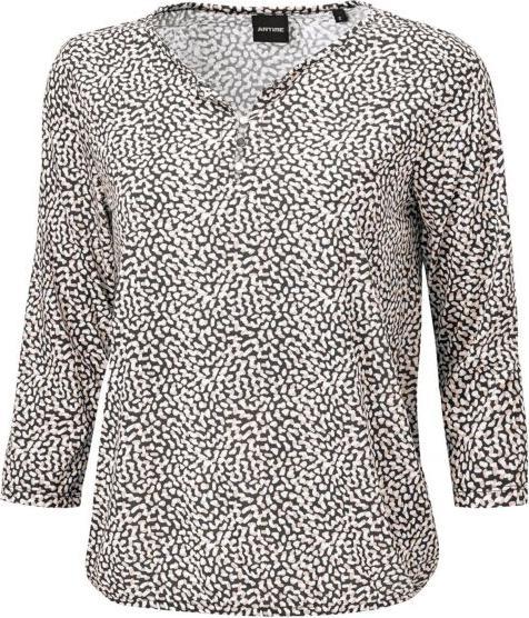 Immagine prodotto Artime Bedruckte Bluse mit 3/4 Ärmeln und Knopfverschluss (S)