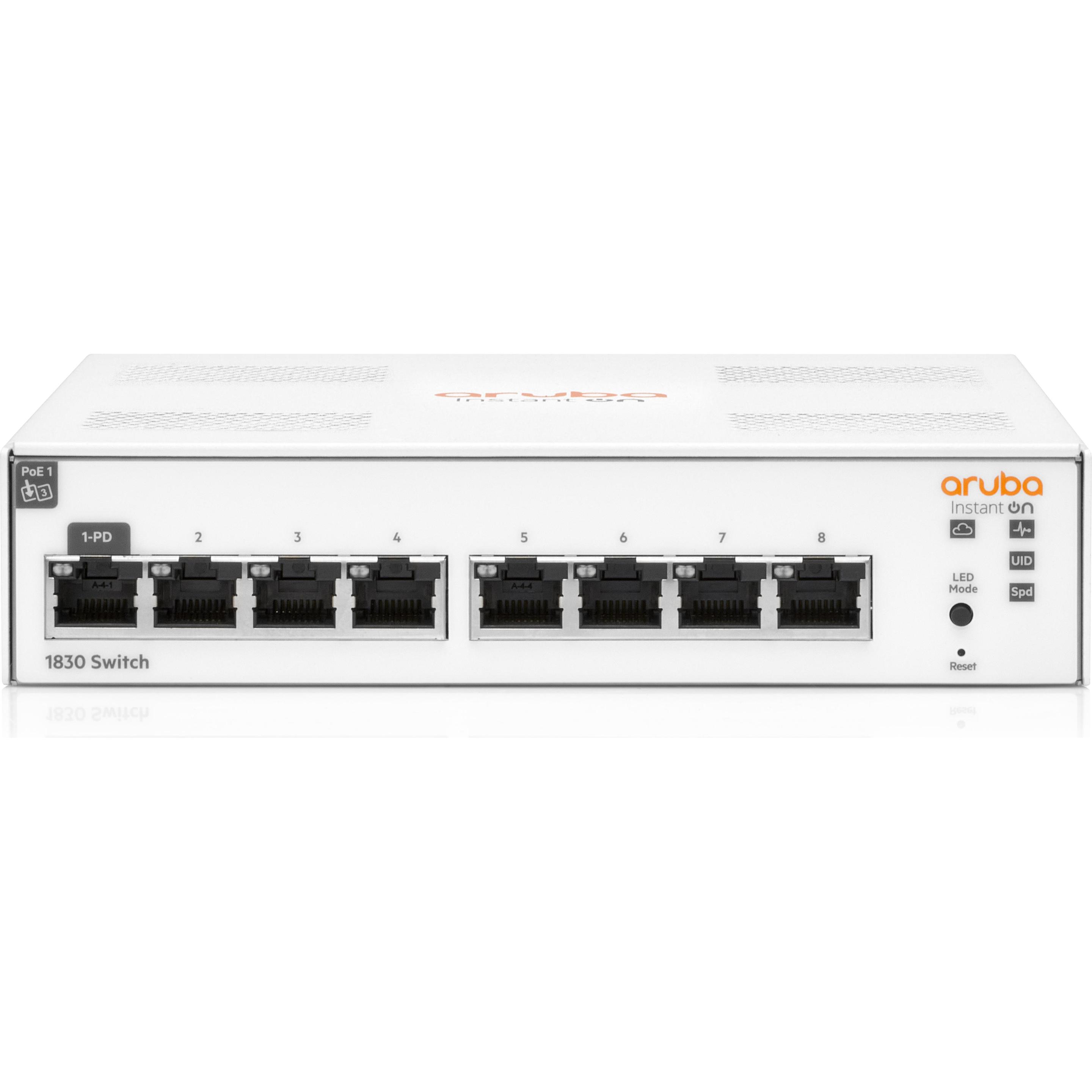 HPE Aruba Switch 1830 8G 8xGBit JL810A (8 Ports), Netzwerk Switch