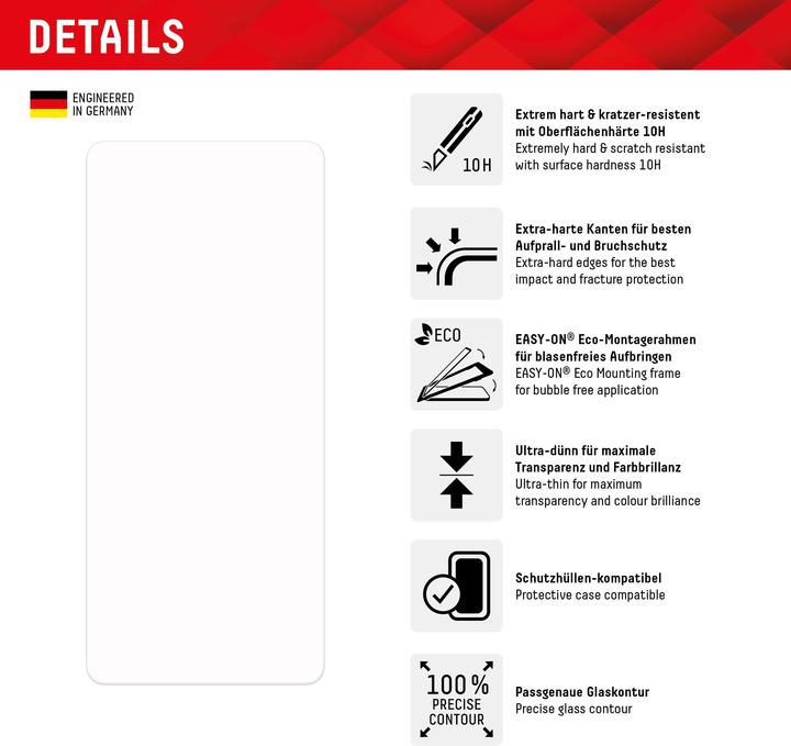 Actual product image Displex Real Glass, 2D Panzerglas (1 Piece, Google Pixel 8a)