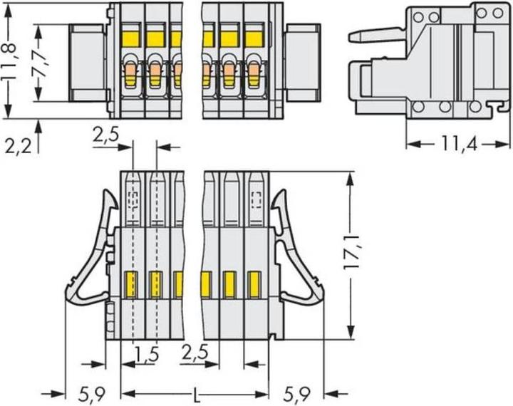 Image du produit Wago Connecteur femelle MCS MIDI