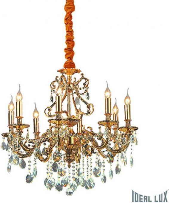 Ideal lux KRONLEUCHTER 8-armig Ø72cm goldfarben, TRAUMKRISTALL© (72 cm)