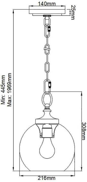 Immagine prodotto Elstead Lighting Lampada a sospensione Tabby E27 in nichel lucido (E27)