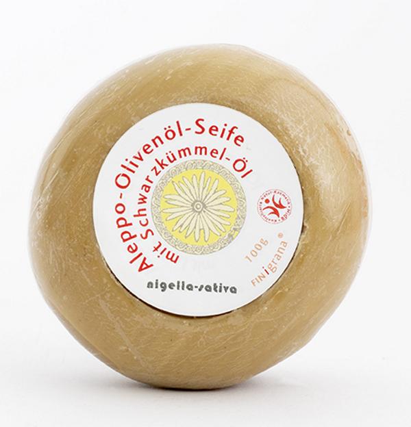 Actual product image FINigrana Aleppo Seife Schwarzkümmelöl (Hard soap)