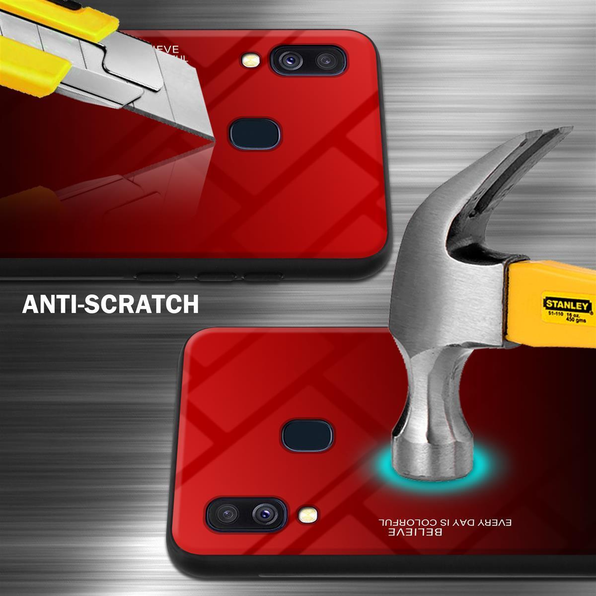 Thumbnail - Cadorabo TPU 2 Farben Glas Cover (Samsung Galaxy A40), Smartphone Hülle, Schwarz