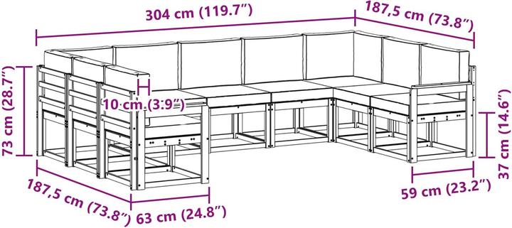 Produktbild vidaXL Outdoor-Sofagarnitur