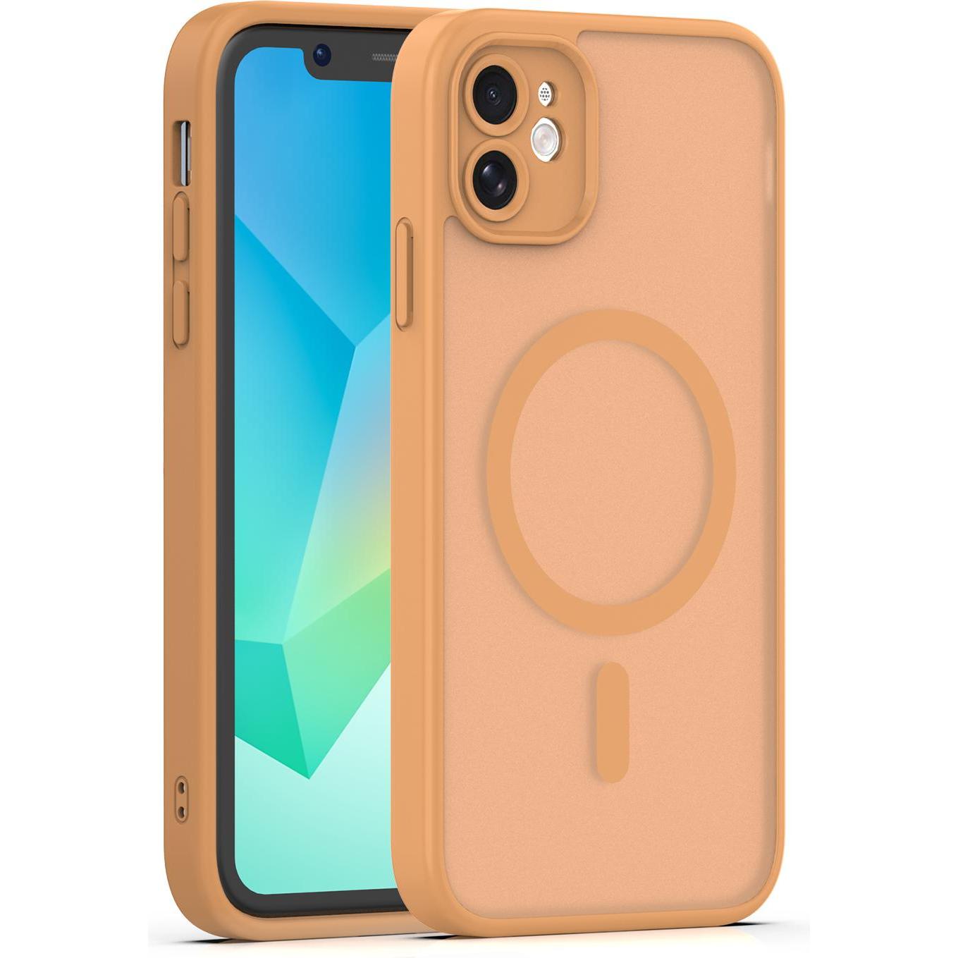 OEM Mag Matt case for iPhone 11 brown (Apple iPhone 11), Cover smartphone, Marrone