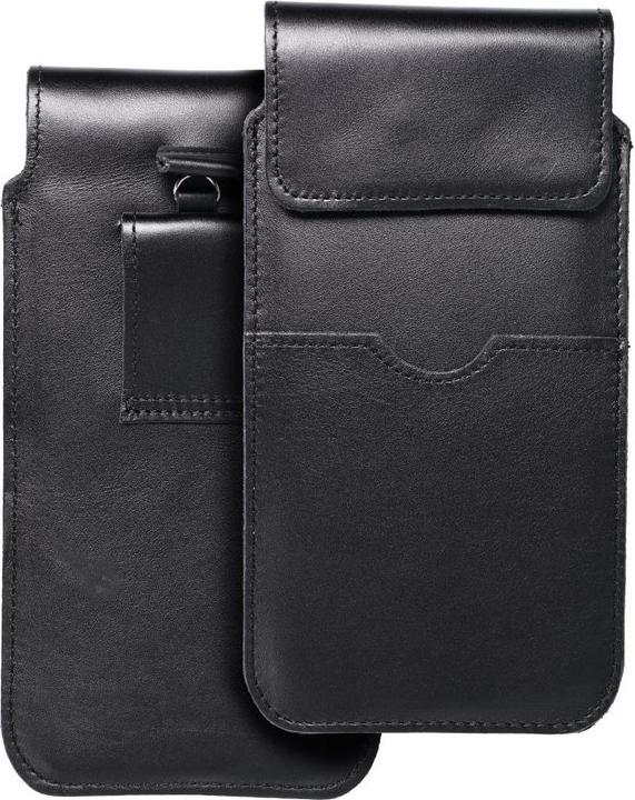 Produktbild OEM Case universal ROYAL - Leather universal flap pocket / black - Size 3XL - HUAWEI MATE 20X (Huawei Mate 20 X)