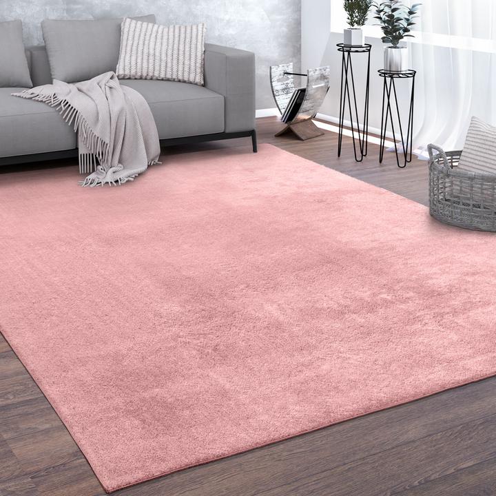 Produktbild Paco Home 1A Teppich Weich Super Soft Wohnzimmer Rosa - 140x200 (140x200 cm)