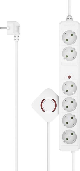 Produktbild Hama 00223141 Intelligente Steckerleiste 6 AC-Ausgänge 3 m (6x, CEE 7/4, 3 m)