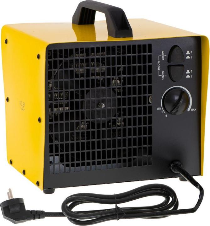 Actual product image Adler AD 7740 electric space heater Indoor Yellow Fan electric space heater (3000 W)