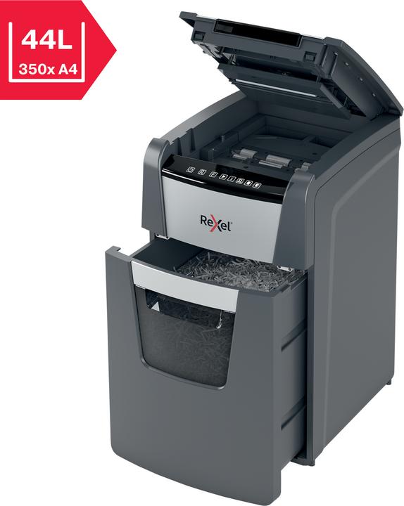 Actual product image Rexel Shredder Optimum AutoFeed+ 150X Particle cut 4 x 28 mm 44 l Number of sheets (max.): 150 Sic (Particle cut)