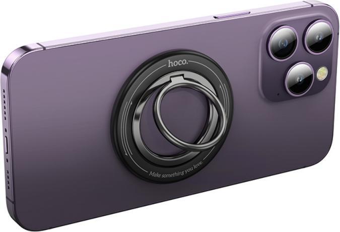 Actual product image Hoco Auto holder magnetic mobile phone ring holder GH3 black