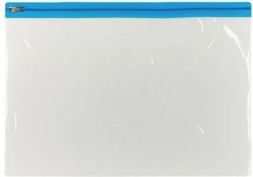 Image du produit Office Depot Pochettes zippées A4 Transparent, Bleu (A4, 5x)