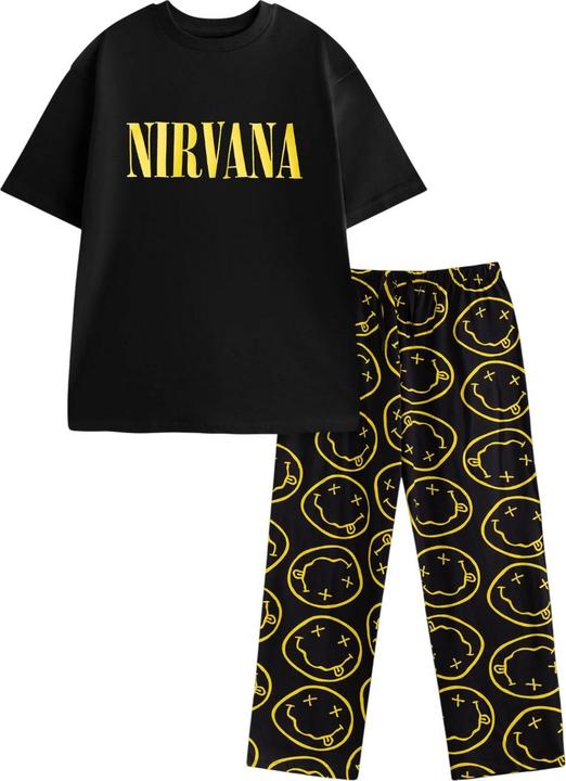 Produktbild Nirvana Schlafanzug mit langer Hose kurzärmlig (M)
