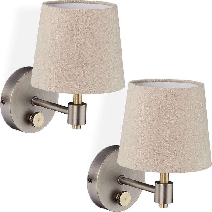 Produktbild Relaxdays Wandlampe Vintage 2er Set (E14)
