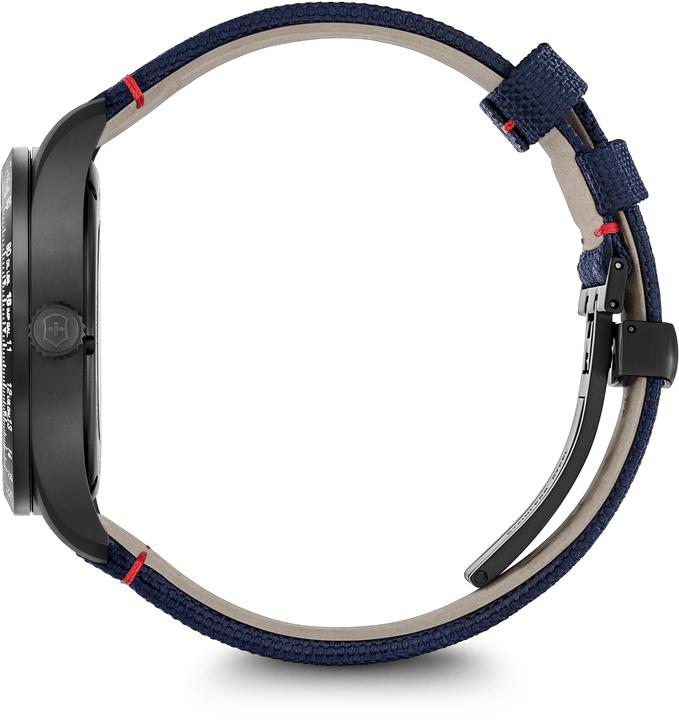 Produktbild Victorinox Airboss Mecha 42, BLK PVD, BLE dial, BLE nylon str (Fliegeruhr, 42 mm)