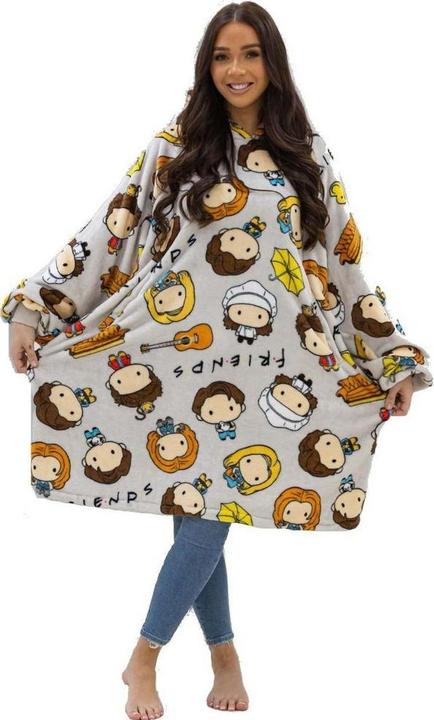Friends Erwachsene Gruppe Hoodie Decke (110 x 95 cm)