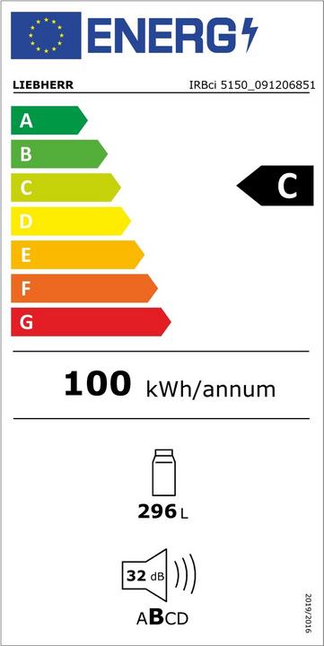 Energy Label Liebherr Liebherr-Integrierbarer Kühlschrank mit BioFresh-IRBci 5150-22-091206851