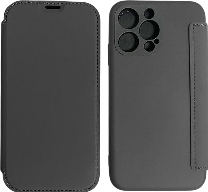 Image du produit mobileup Étui à clapet en cuir pour iPhone 12 mini - Noir (Apple iPhone 12 mini)