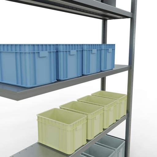 Actual product image Schulte Lagertechnik MULTIplus250 boltless add-on bay system with length bolts